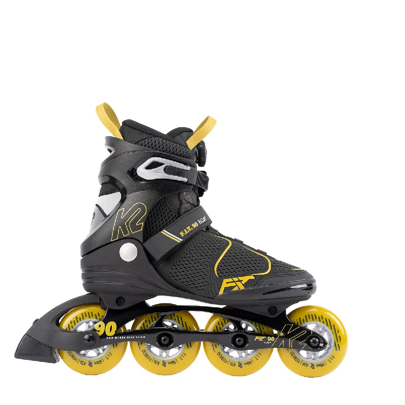 Lightweight Inline Skates for Young Riders-K2 F.I.T. 90 BOA - Grey/Mustard