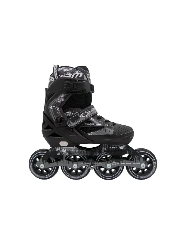 Lightweight Roller Skates for Fast Rides-Canariam - Roller Team Adjustable Inline Skate - Black_Grey