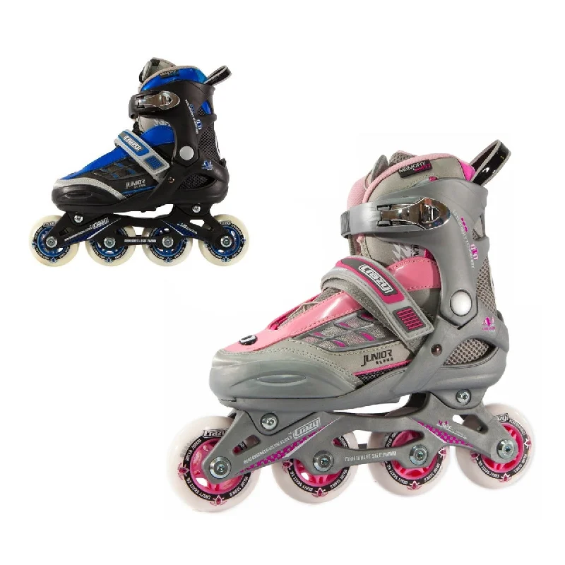 Comfortable Roller Skates for Smooth Rides-Crazy - 308 Adjustable Inline Skate (Pink or Blue)