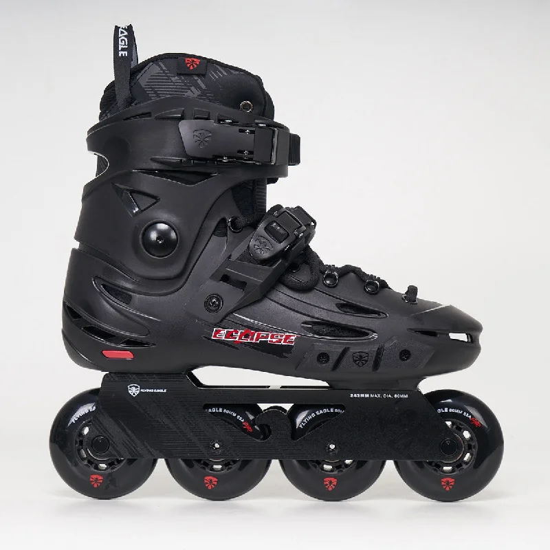 High-Durability Inline Skates for Rough Roads-Flying Eagle F5S+ Inline Skates - Unisex - Black