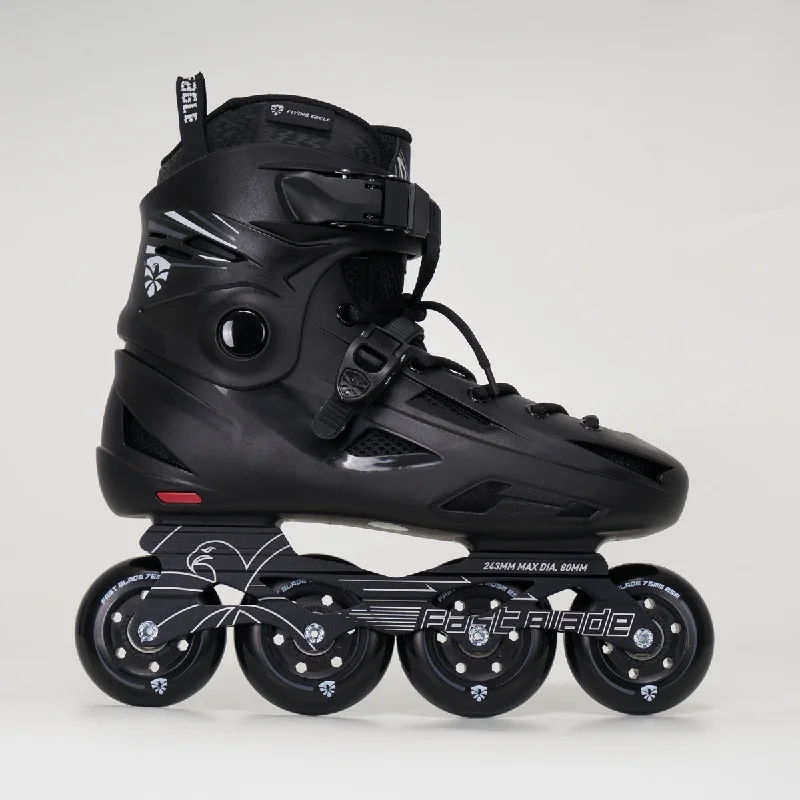 High-Durability Inline Skates for Rough Roads-Flying Eagle FBS+ (Slalom) Inline Skates - Unisex - Black