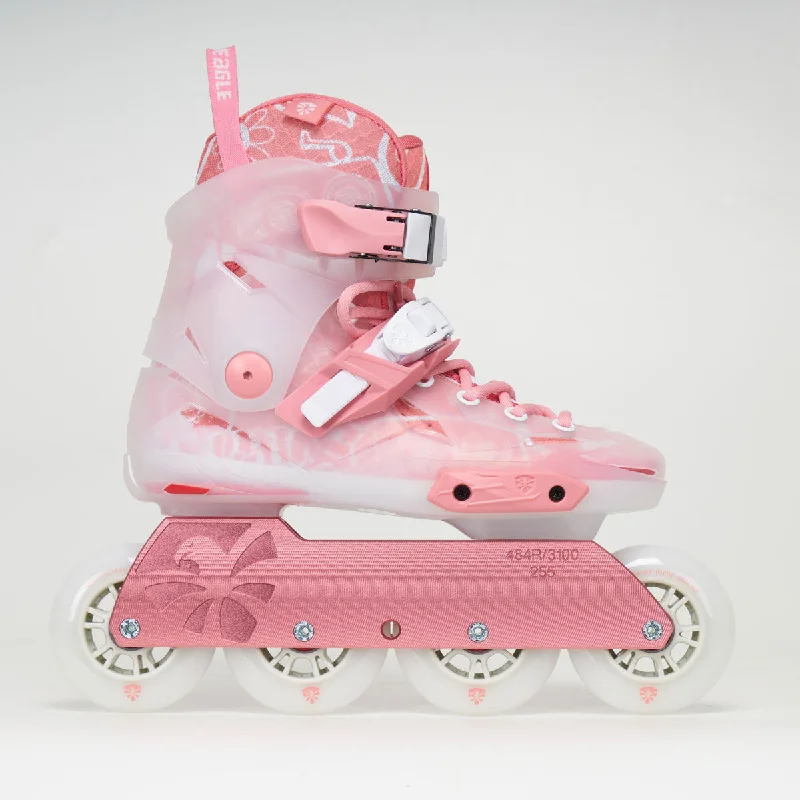 Speed Ice Skates for Competitive Athletes-Flying Eagle X5D Spectre Inline Skates - Pink