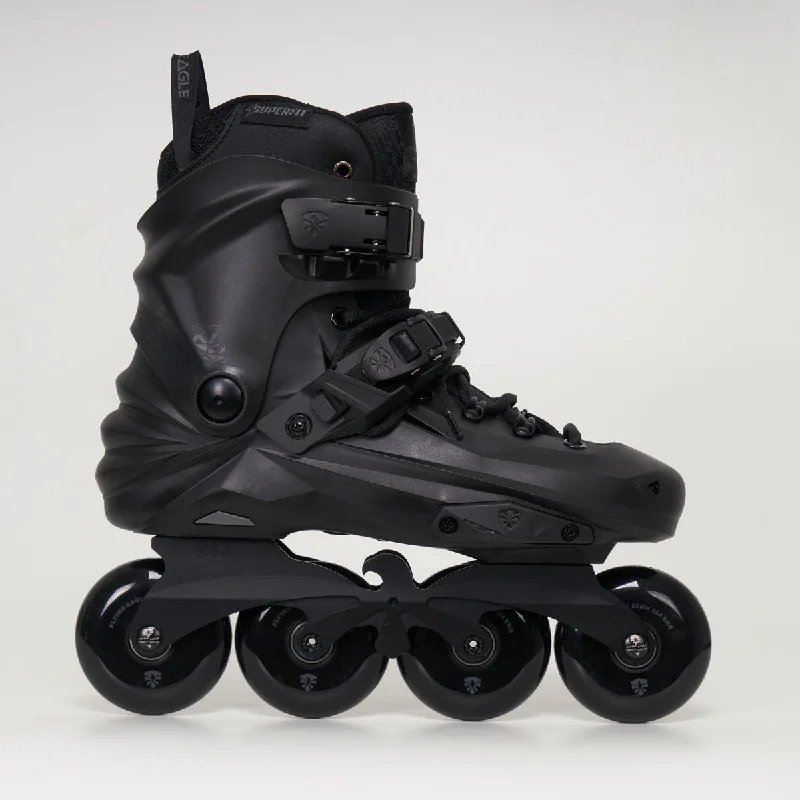 Custom Roller Skates with LED Lights-Flying Eagle X7F Reaver 80 Inline Skates - Unisex - Black