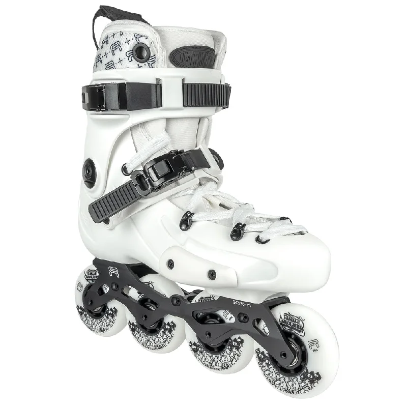 Adjustable Inline Skates for Kids with Safety Features-FR FR1 Deluxe Intuition 80 White