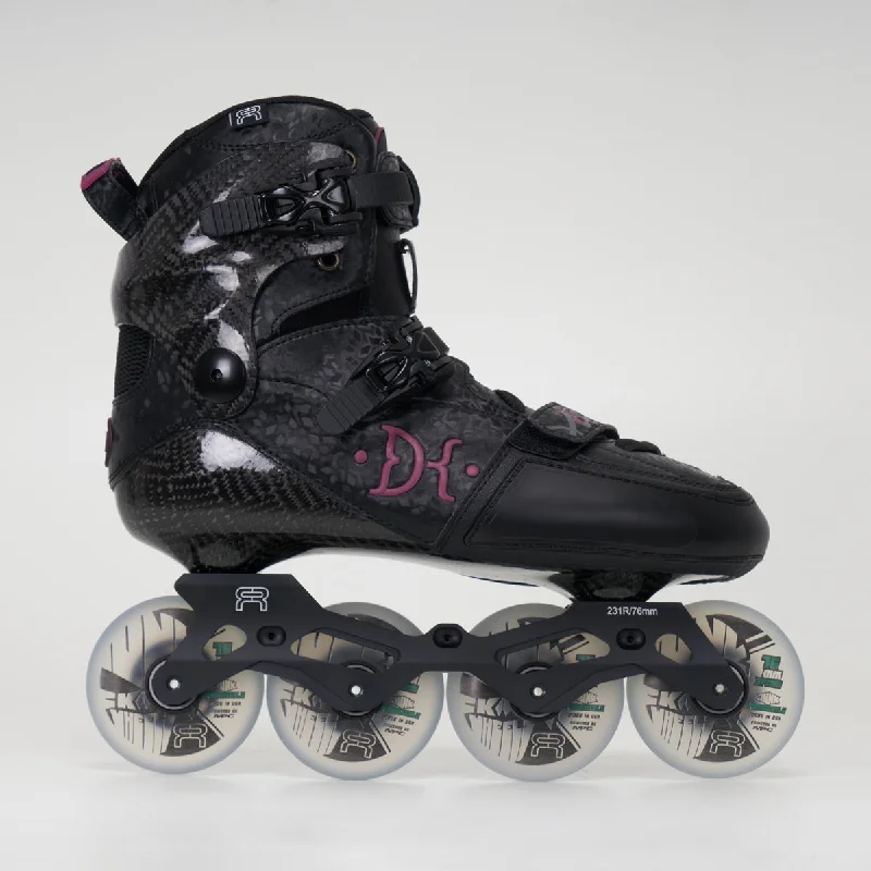 Professional Inline Skates for Racing-FR Skates Daria Pro Model Inline Skates- Black