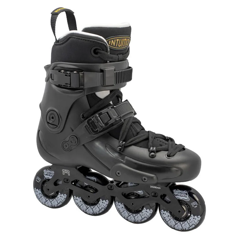 Professional Roller Skates for Racing Events-FR Skates<br>FR1 Deluxe Intuition 80 Black - 2021