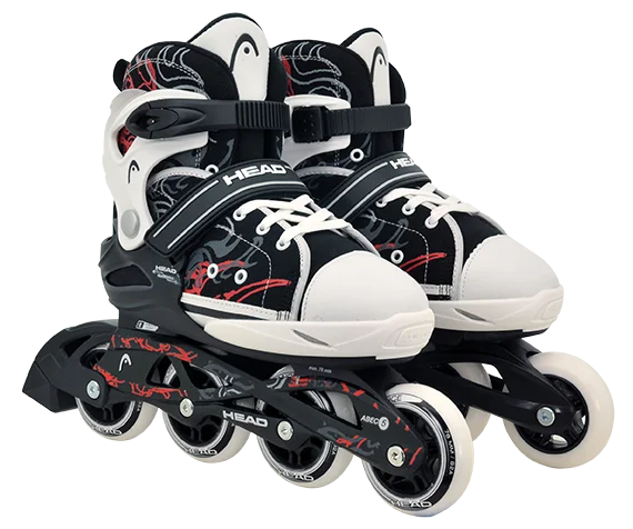 Skate Shoes with Wheels for Versatile Riding-Head Black Adjustable Inline Skates