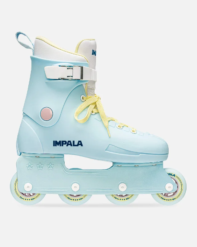 High-Performance Ice Skates for Precision-Impala Lightspeed Inline Skate - Sky Blue/Yellow