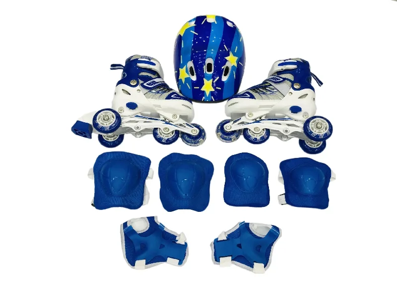 Beginner Ice Skates for Learning to Glide-Incline Roller Skates JX-588 Blue