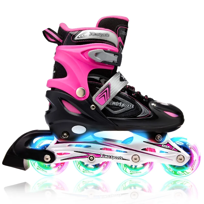 Comfortable Roller Skates with Padded Lining-Inline Skates for Boys and Girls | Light-Up Inline Skates