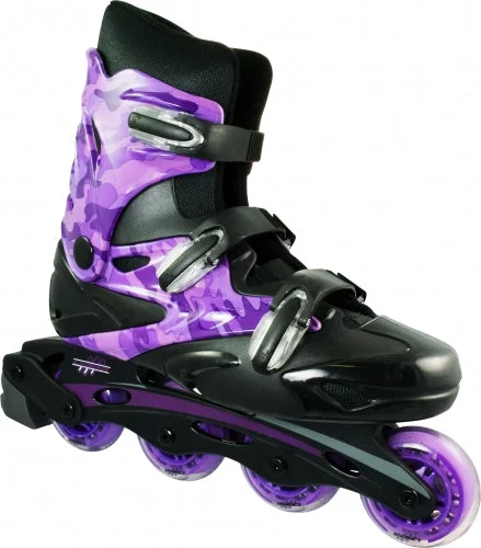 Durable Ice Skates for Outdoor Conditions-Junior Adjustable inline Skates sz 1