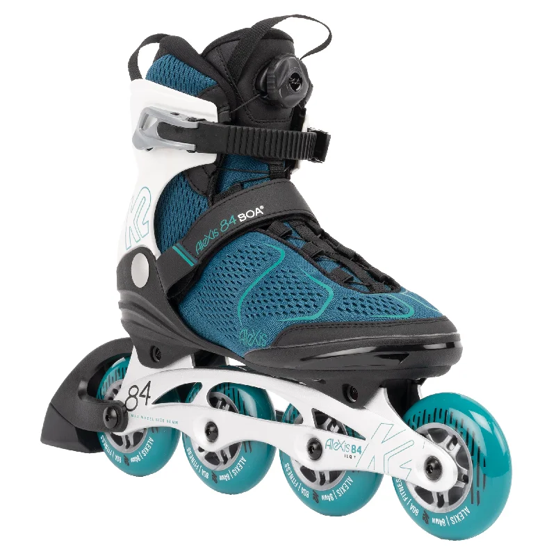 Comfortable Inline Skates for Smooth Travel-K2 Alexis 84 Boa Teal Womens Inline Skates