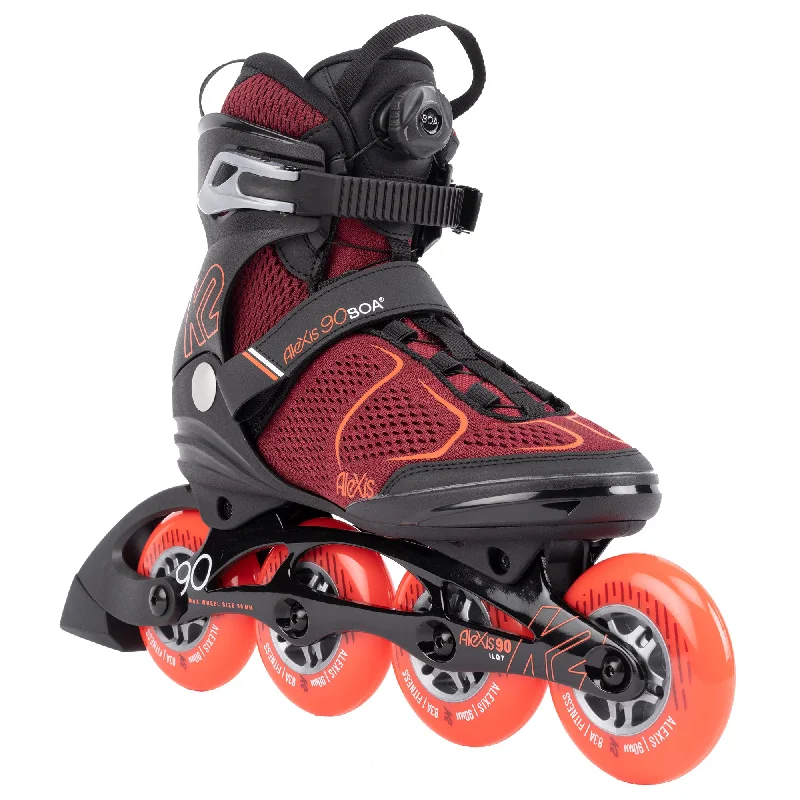 Customizable Ice Skates for Professional Fit-K2 Alexis 90 Boa Burgundy Womens Inline Skates