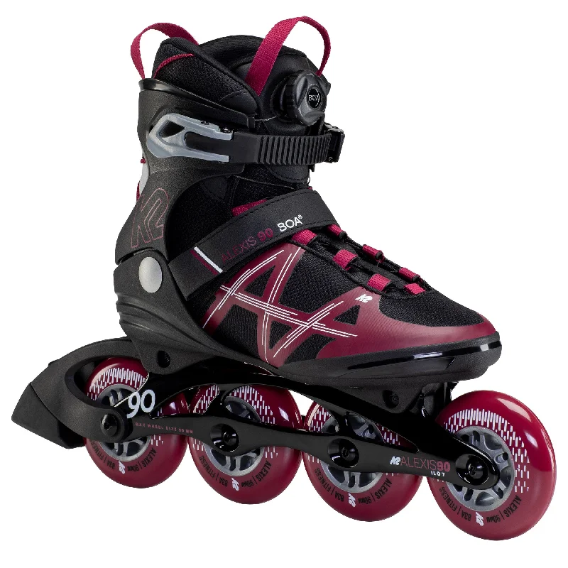 Professional Ice Skates for Competitive Skating-K2 Alexis 90 Boa Womens Inline Skates