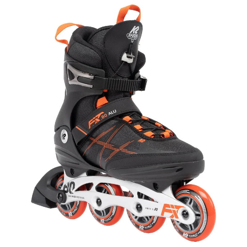 Stylish Skates for Urban and Street Skating-K2 F.I.T. 80 ALU Black Mens Inline Skates