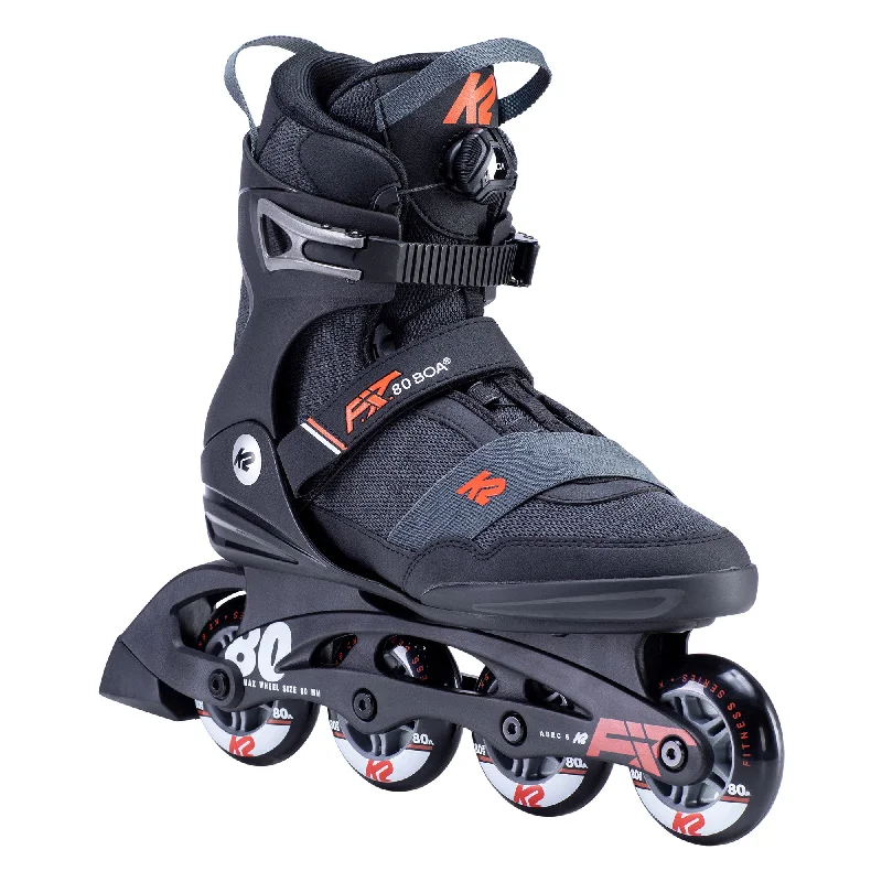 Roller Skates for Trick and Stunt Skating-K2 F.I.T. 80 Boa Mens Inline Skates