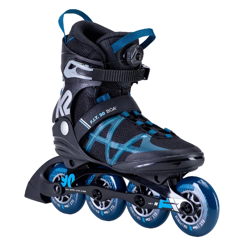 Adjustable Inline Skates for Youth Riders-K2 F.I.T. 90 Boa Mens Inline Skates