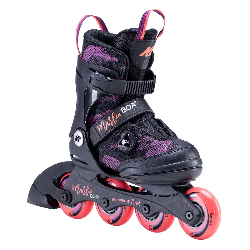 All-Weather Roller Skates for Any Season-K2 Marlee Boa Girls Adjustable Inline Skates