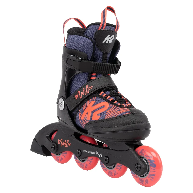 Skate Shoes with Wheels for Versatile Riding-K2 Marlee Purple Girls Adjustable Inline Skates