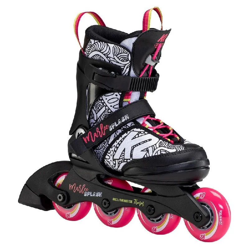 Comfortable Inline Skates for Everyday Use-K2 Marlee Splash Adjustable Girls Inline Skates