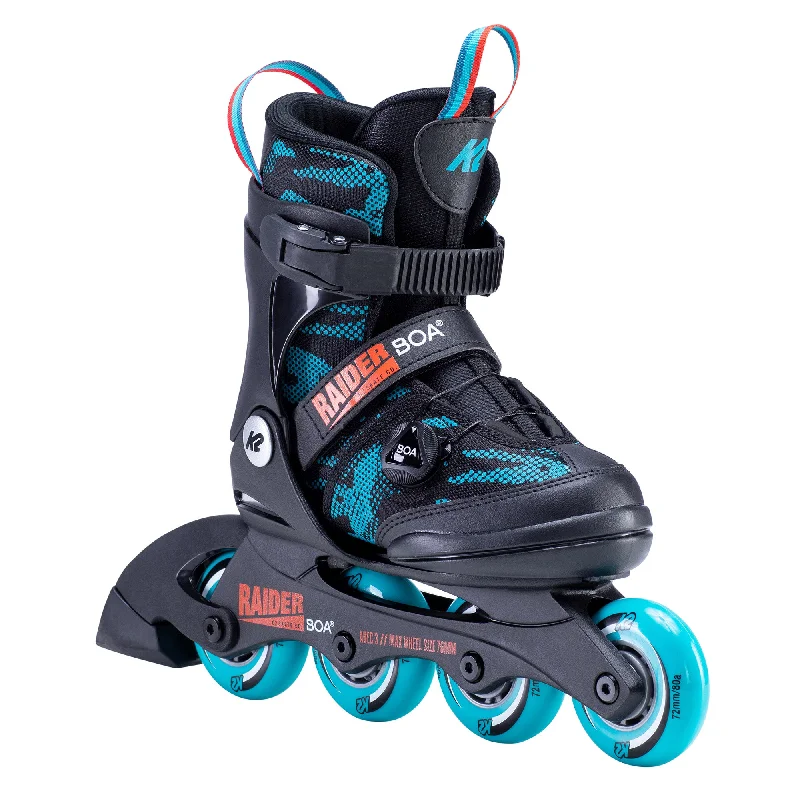 Custom Ice Skates for Personalized Fit-K2 Raider Boa Boys Adjustable Inline Skates