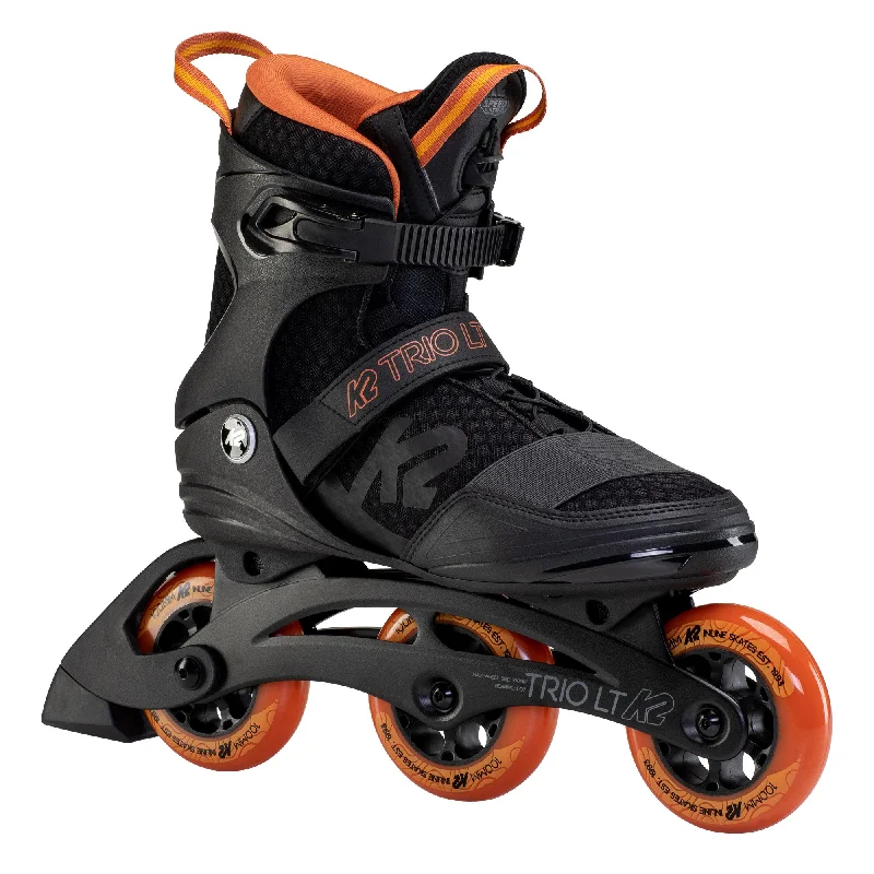 Premium Ice Skates for Elegant Gliding-K2 Trio LT 100 Black Orange Mens Urban Inline Skates