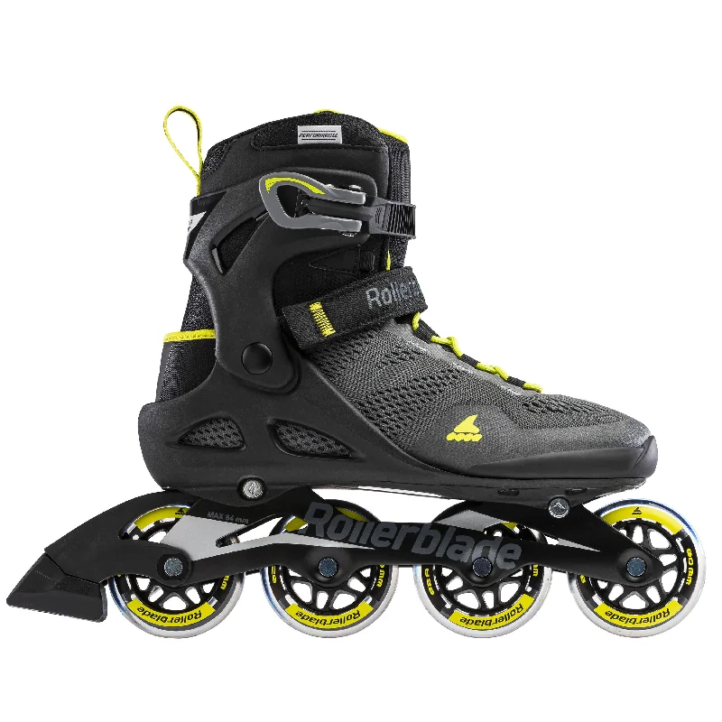 Adjustable Inline Skates for Family Fun-Rollerblade Macroblade 80 - Black/Lime