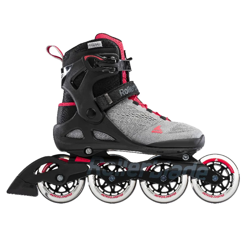 All-Weather Roller Skates for Year-Round Fun-Rollerblade Macroblade 90W - Grey/Pink