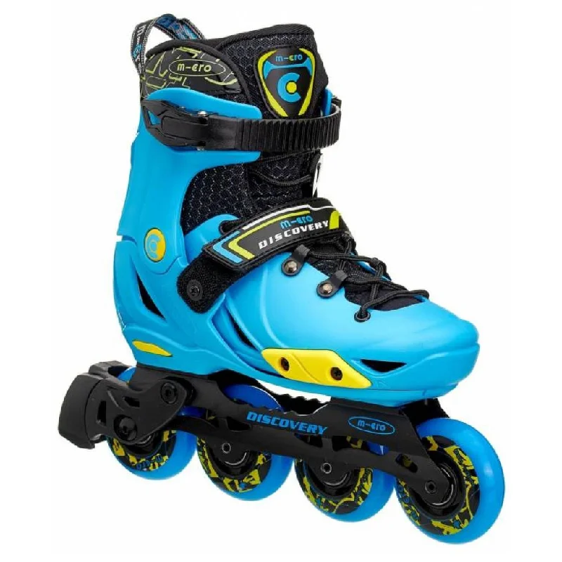 Custom Roller Skates with Personalized Color Options-Micro Discovery Blue Adjustable Kids Inline Skates (Display Model - Out of Box)