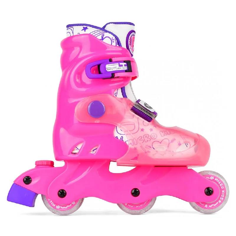 All-Terrain Roller Skates for Adventure Seekers-Micro Future Plum Adjustable Kids Inline Skates