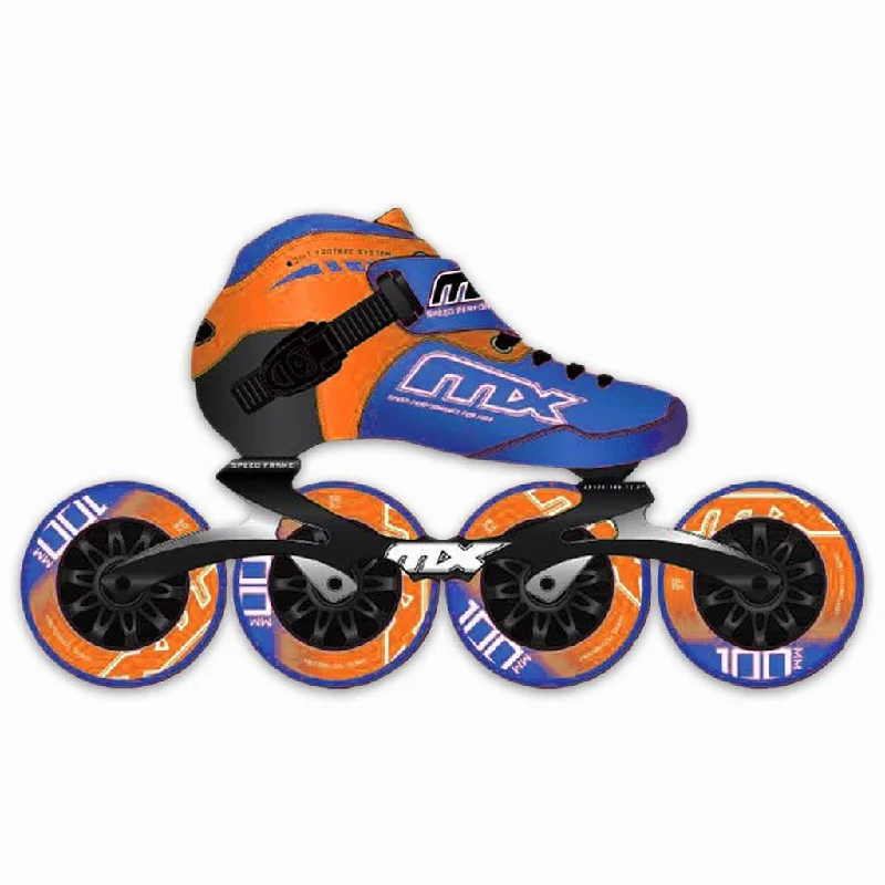 High-Quality Ice Skates for Smooth Gliding-MX-J Speed Skate Package - Orange (Junior)