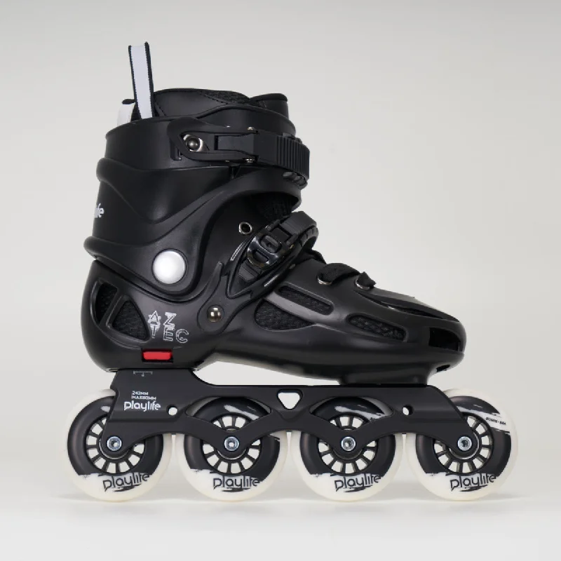 Premium Skate Shoes with Wheels for Versatile Riding-Playlife Aztec Inline Skates - Unisex - Black