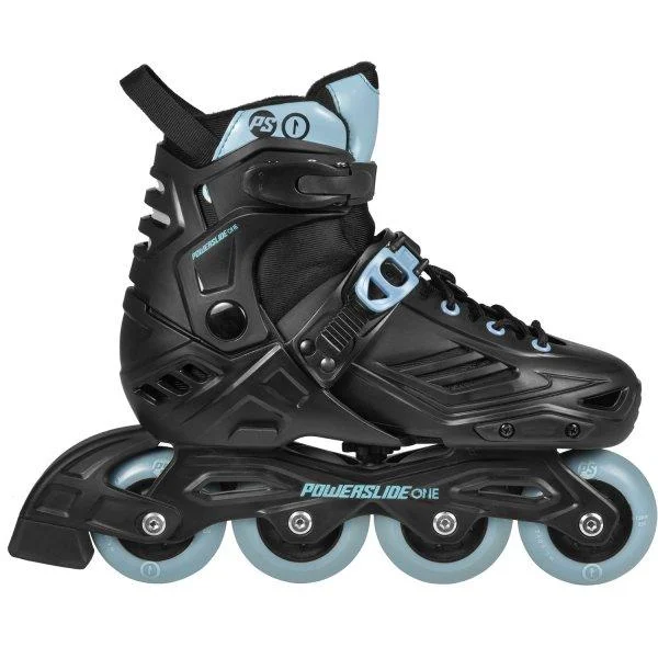 Custom Roller Skates for Unique Looks-Powerslide Khaan Junior LTD Black Blue Inline Skates