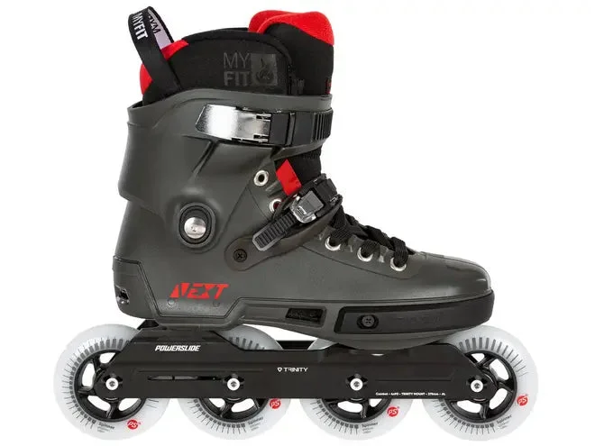 Custom Ice Skates for Personalized Fit-Powerslide Next Charcoal 90 Inline Skates