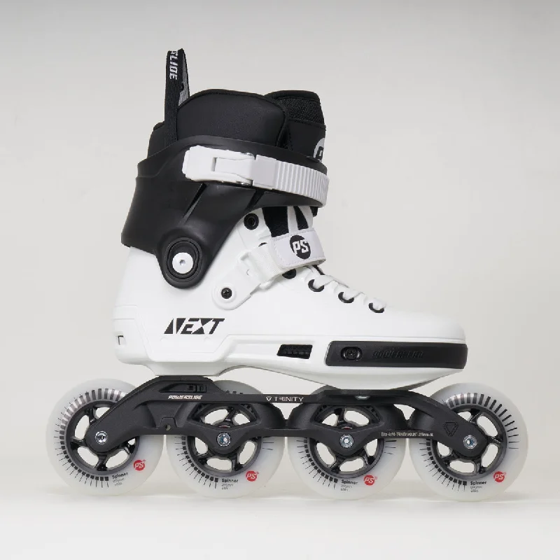 High-Performance Roller Skates for Competition-Powerslide Next Core 90 Inline Skates - Unisex - Black - 2024