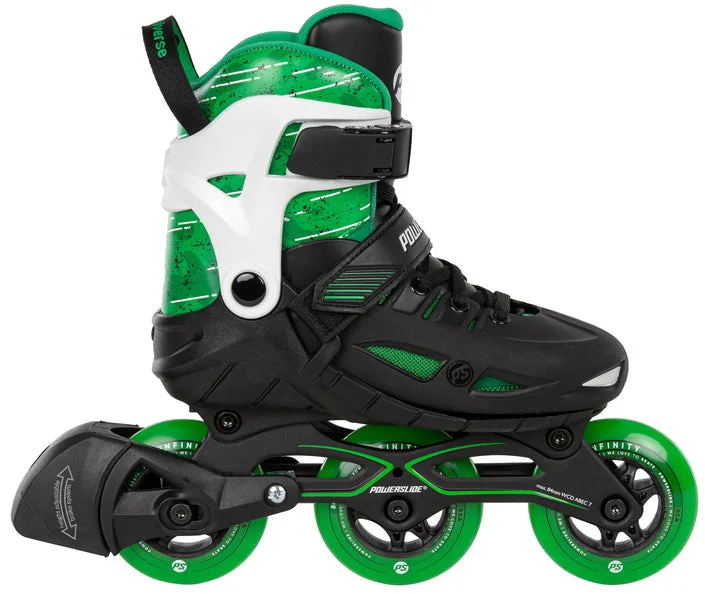 Comfortable Inline Skates for City Commuting-Powerslide Phuzion Universe Green 3W Adjustable Inline Skates