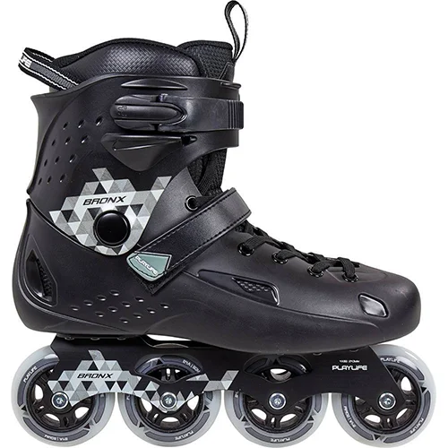 Lightweight Inline Skates for Young Riders-Powerslide - Playlife Bronx II - Inline Skate - Black / Grey