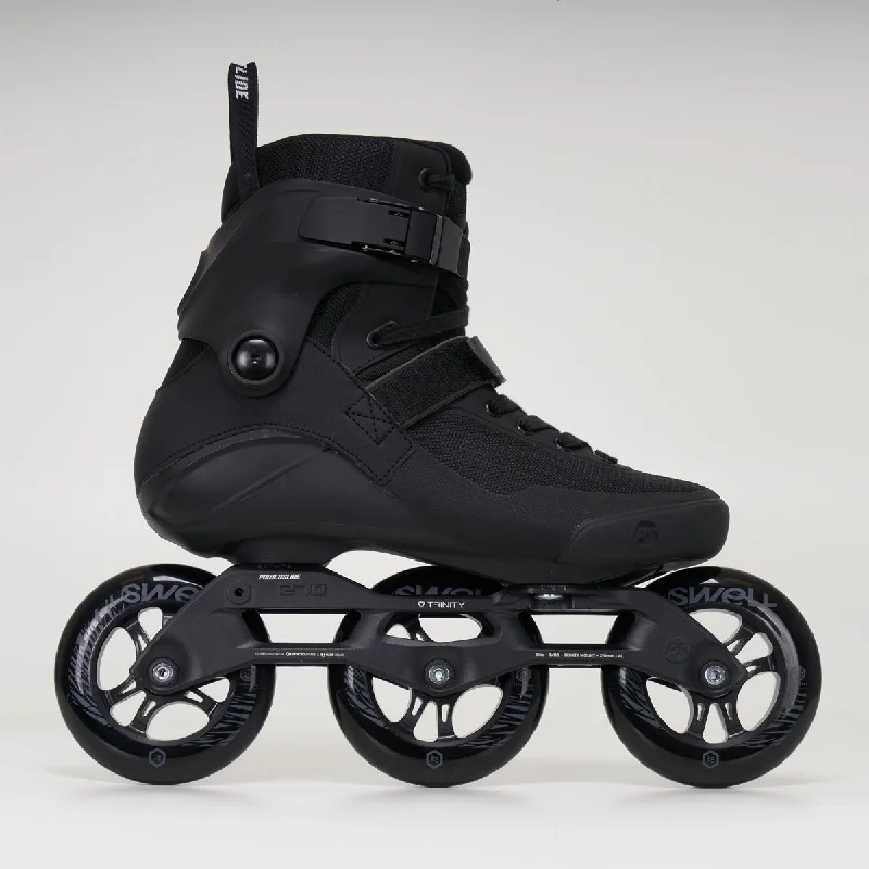 Roller Skates for Beginners with Safety Features-Powerslide Swell 110 Triple Black Inline Skates - Unisex