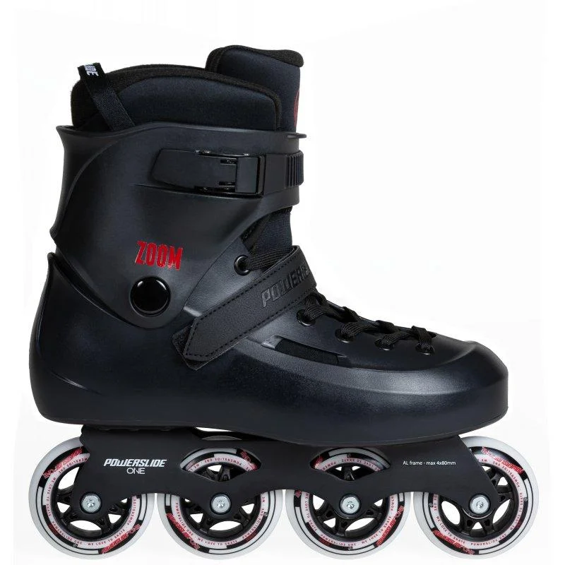 Durable Ice Skates for Outdoor Rink Use-Powerslide Zoom Black 80 Inline Skates