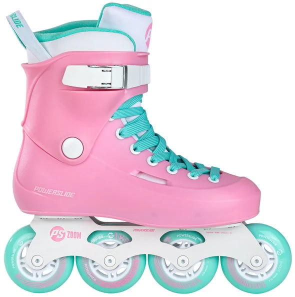 Comfortable Inline Skates with Soft Boots-Powerslide Zoom Cotton Candy Pink 80 Inline Skates