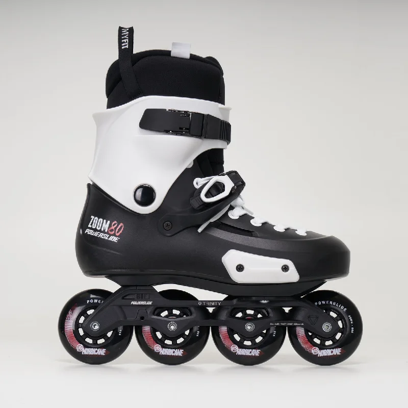 High-Performance Roller Skates for Competition-Powerslide Zoom Pro 80 Inline Skates - Unisex - Black