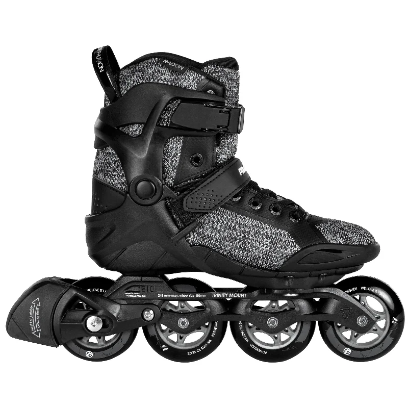 Comfortable Ice Skates for Smooth Gliding-Phuzion Radon Black White 80