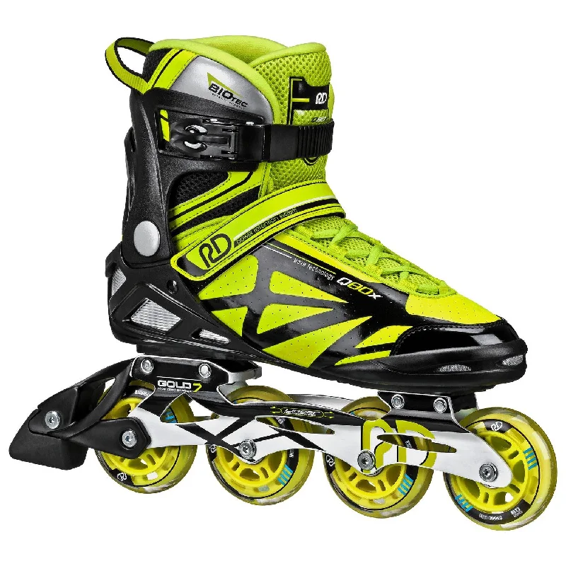 Stylish Inline Skates for Trendy Riders-RDS Aerio Q80X Black/Yellow Mens Inline Skates