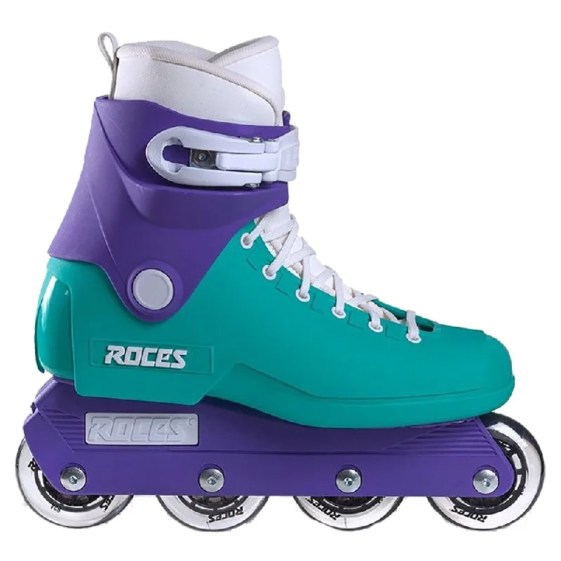 Comfortable Inline Skates for Long Rides-Roces 1992 Teal-Purple Unisex Aggressive Inline Skates