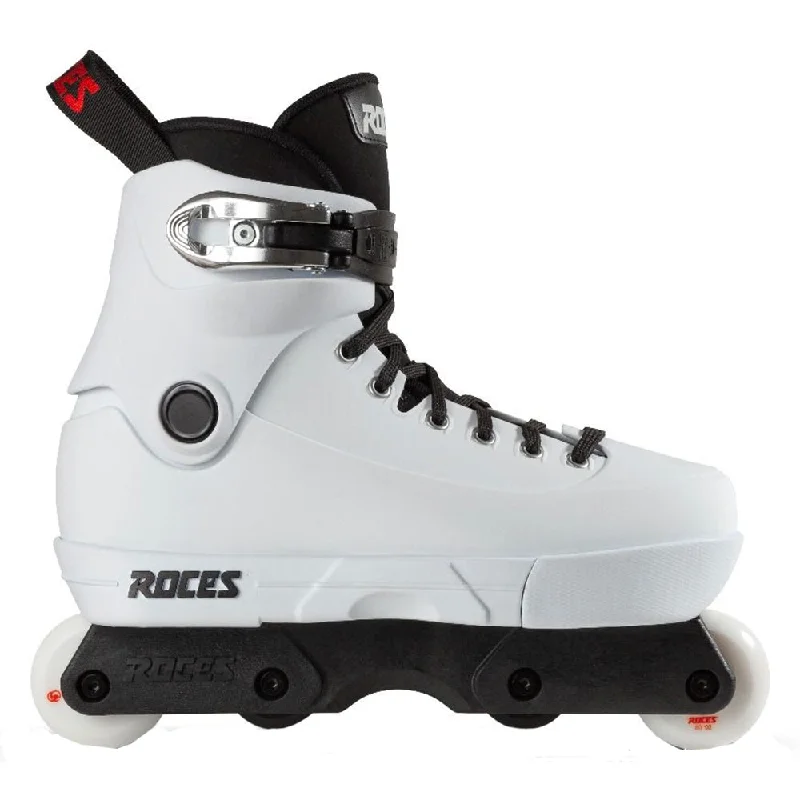 Lightweight Inline Skates for Young Riders-Roces Fifth Element White Unisex Aggressive Inline Skates