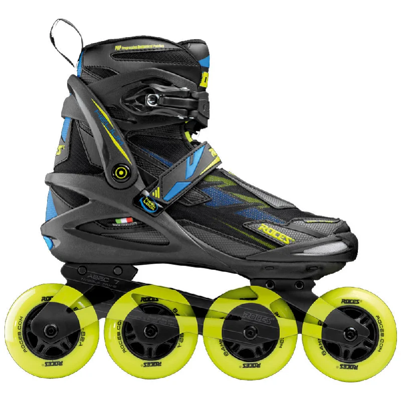 Roller Skates for Leisure and Recreation-Roces Helium TIF Black Lime Mens Inline Skates