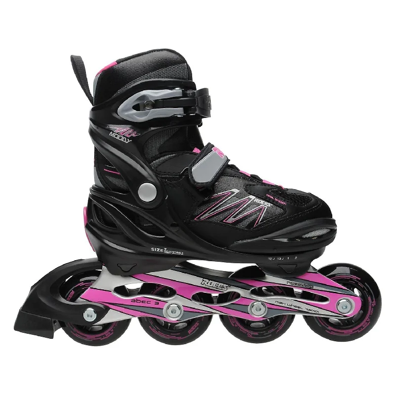 Custom Roller Skates with Colorful Designs-Roces Moody 5.0 Adjustable Girls Inline Skates