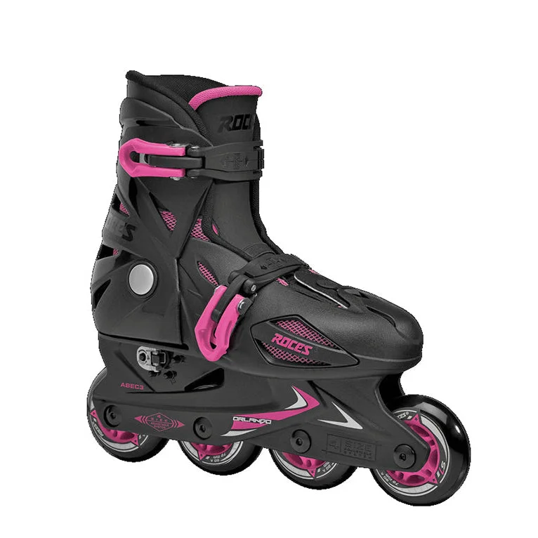 Professional Ice Skates for Smooth Spins-Roces<br>Orlando III Black/Pink