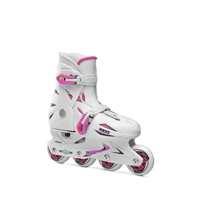 High-Speed Roller Skates for Ultimate Thrills-Roces Orlando III - White/Pink