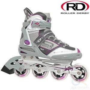 Customizable Ice Skates for Professional Fit-Roller derby Q 60 Inline Skates White & Purple